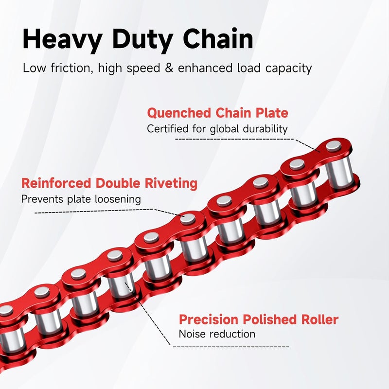 XIKOBY 25H Roller Chain 10 Feet 480 Links Compatible with Razor MX350 MX500 MX650 Dirt Rocket Bike E100 E300 Electric Scooter 47cc 49cc 2-Stroke Pocket Bike ATV Quad Go Kart Parts with Chain Breaker - Image 5